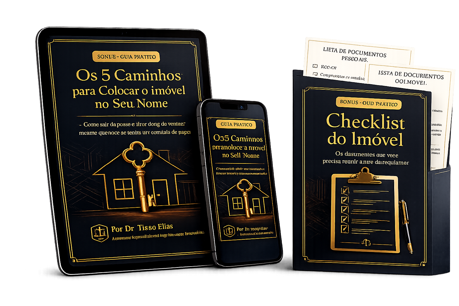Tudo o que você recebe: o ebook Os 5 Caminhos e o bônus Checklist do Imóvel